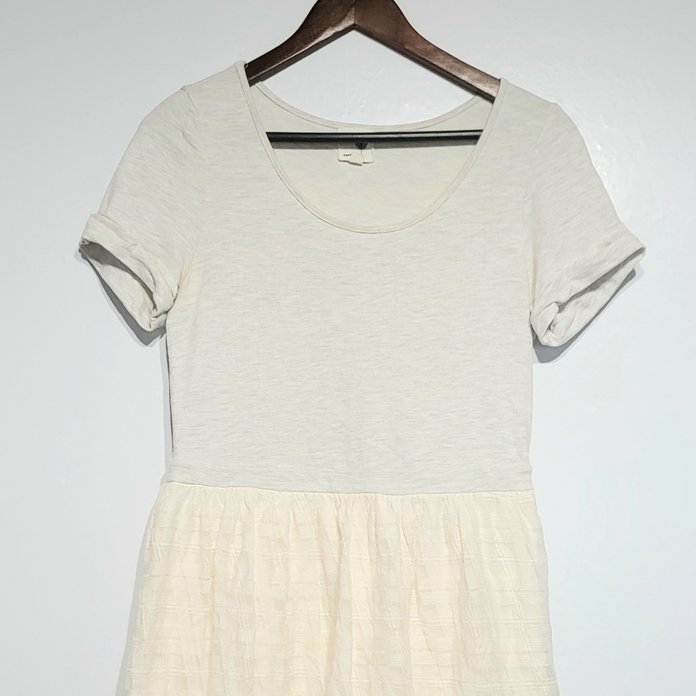 Anthropology Everleigh cotton Ivory Dress